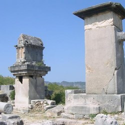 Xanthus, Agora, Harpy tomb and Lycian tomb