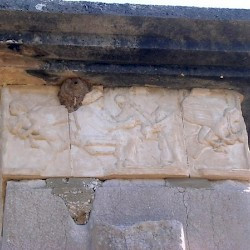 Xanthus, Agora, Harpy tomb, Damaged relief (cast)