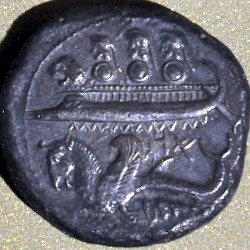 Coin from Byblos: Phoenician ship