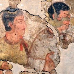 Fayaz Tepe, Wall Painting of a group of courtiers