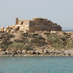 Lepcis Magna, Port, ruins of the lighthouse