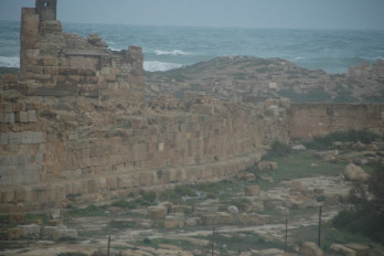 Lepcis Magna, Port, Byzantine wall