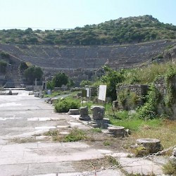 Ephesus, Theater, seen from the Arcadian Road