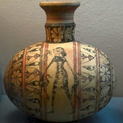Cypro-Archaic I Pottery (person holding two cranes)