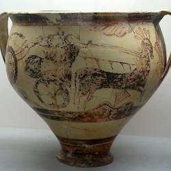 Enkomi, Tomb 10, Krater with a chariot