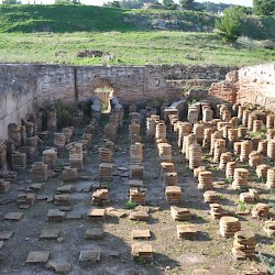 Isthmia, Roman Baths, Hypocaust