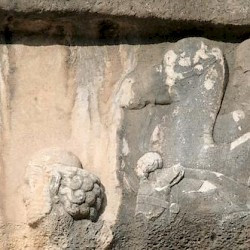 Bishapur, Relief 4, Arab embassy with dromedary