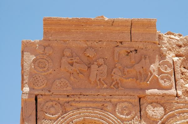 Ghirza, Mausoleum North C, decoration on the west side
