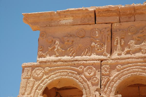 Ghirza, Mausoleum North C, decoration on the south side
