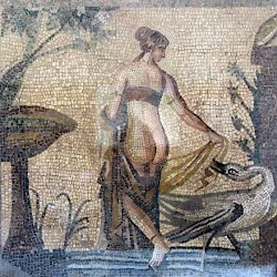 Old Paphos, House of Leda, Mosaic of Leda and the Swan