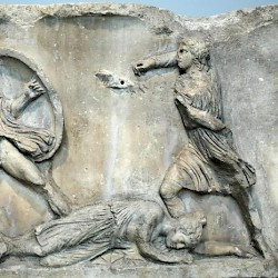 Halicarnassus, Mausoleum, Relief of an amazonomachy