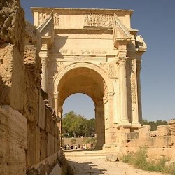 Lepcis, Arch of Septimius Severus, seen from the northeast