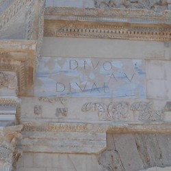 Lepcis, Arch of Septimius Severus, NW, inscription