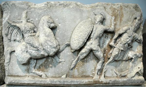 Halicarnassus, Mausoleum, Relief of an amazonomachy