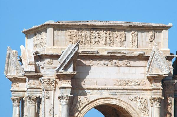 Lepcis, Arch of Septimius Severus, SW, frieze