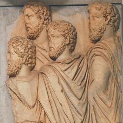 Lepcis, Arch of Septimius Severus, SW, frieze: citizens