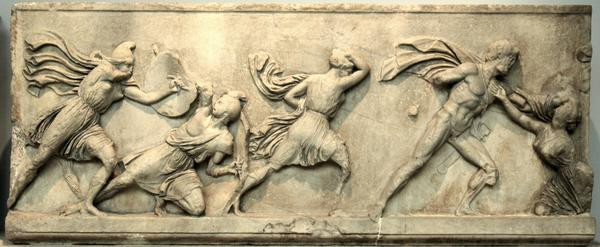 Halicarnassus, Mausoleum, Relief of an amazonomachy