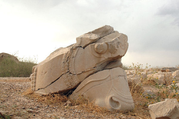 Susa, Apadana, Ruined sculpture