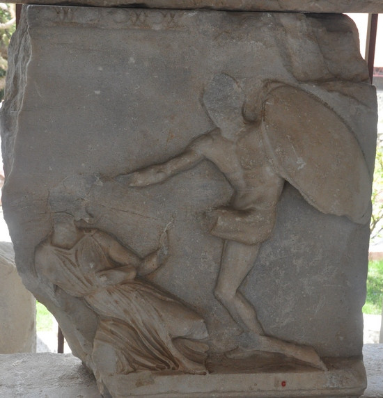 Halicarnassus, Mausoleum, Relief of an amazonomachy