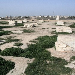 Susa, Apadana. The king's throne stood on the large square stone to the left, below.