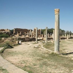 Lepcis Magna, Palaestra (Hadrianic Baths to the left)