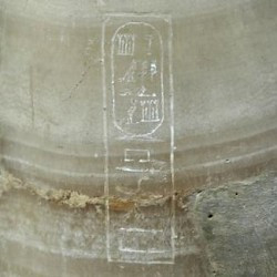 Halicarnassus, Mausoleum, Achaemenid vase, Egyptian inscription