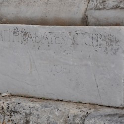Ephesus, Marble Street, inscription of Mithradates, freedman of Agrippa