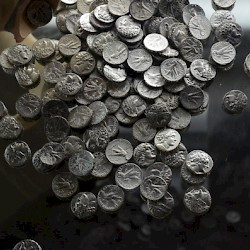New Paphos, House of Dionysus, Room 13, Treasure of 2484 silver coins
