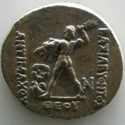 Zeus on a coin from Antimachus I Theos