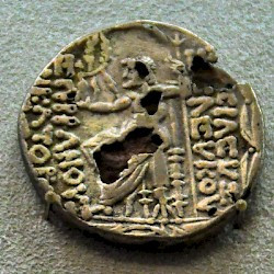 Coin of Seleucus VI Epiphanes (emergency currency)