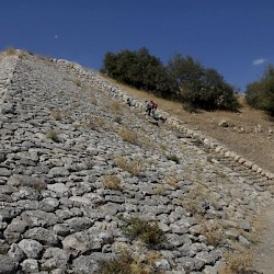 Hattusa, Sphinx Gate, slope and stairs