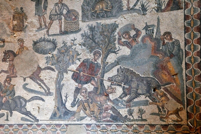 Piazza Armerina, Guest Room, Mosaic of a hunt