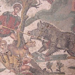 Piazza Armerina, Guest Room, Mosaic of a hunt