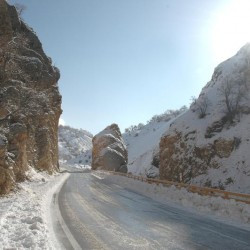 The approximate site of the Persian wall in the Persian Gate