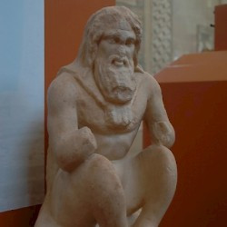 Corinth, South Stoa, Statue of Pan