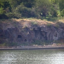 Ancient cave dwellings along the Rhazdan river