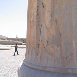 Persepolis, Apadana, Column, Traces of fire