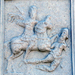 Adamclisi, Trajan's Trophee, Reconstruction, Metope with the death of Decebalus