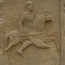 Adamclisi, Trajan's Trophee, Metope of a cataphract (cast)