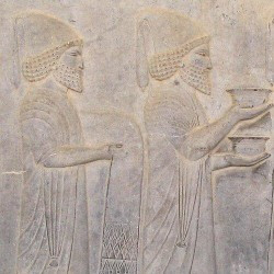 Persepolis, Apadana, East Stairs, Two Babylonians