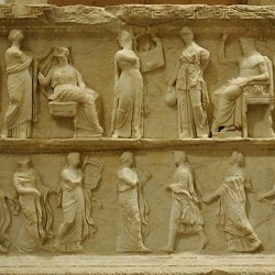 Sidon, Bustan esh-Sheikh, Tribune, Relief with Muses