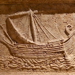 Sidon, Sarcophagus relief of a boat