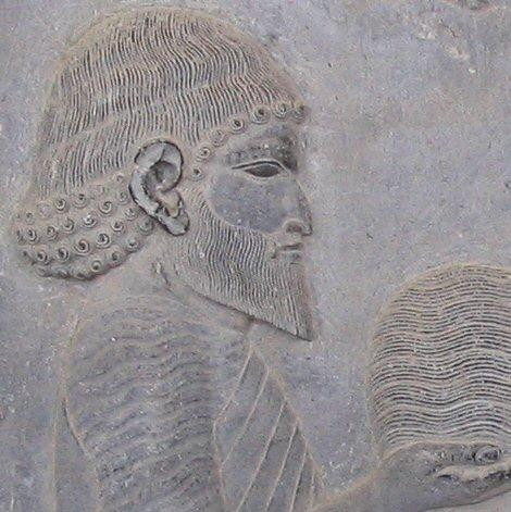 Persepolis, Apadana, East Stairs, Yaunâ (Greek)