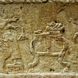Byblos, Royal Tomb V (Ahirom), Relief of king Ahirom on his throne