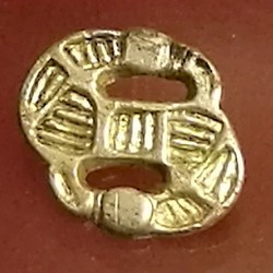 Dorestad, S-Fibula of gilded silver