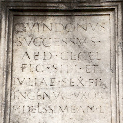 Šempeter, Mausoleum of Vindonius, Inscription