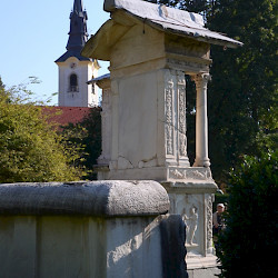 Šempeter, Mausoleum of Secundinus and the church of Saint Peter