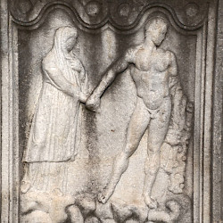 Šempeter, Mausoleum of Vindonius, Relief of Alcestis and Hercules