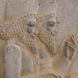 Persepolis, Apadana, East Stairs, Two Medes