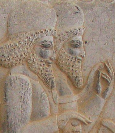 Persepolis, Apadana, East Stairs, Two Medes